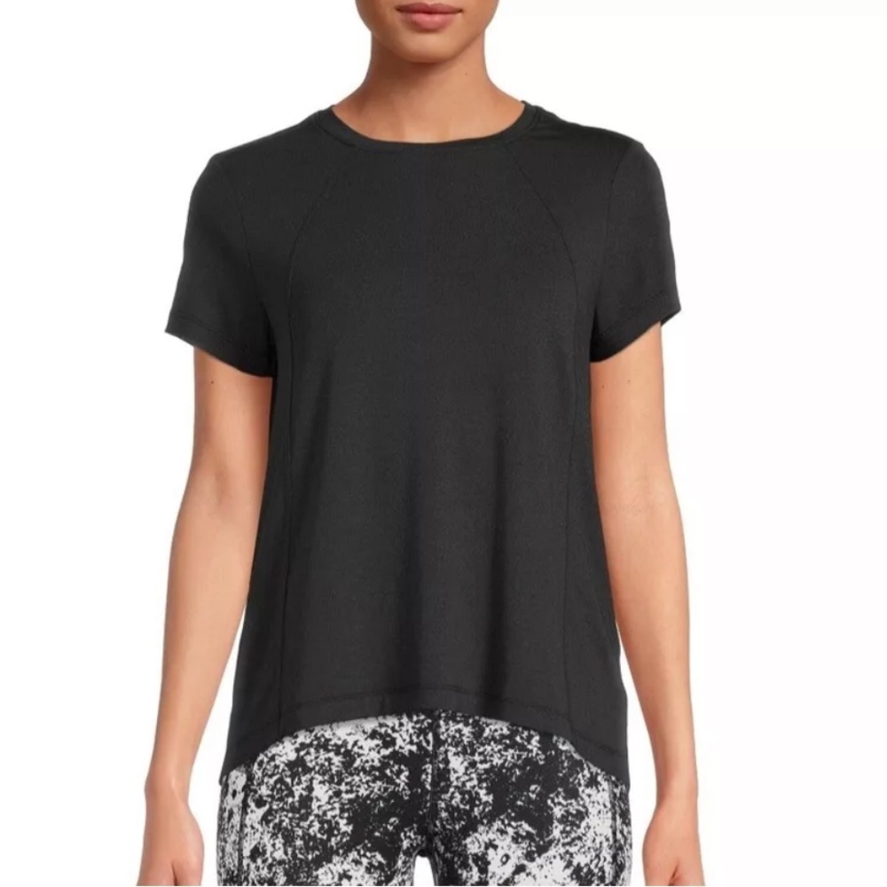 Avia Women's Short Sleeve Oversize Tee T-Shirt Black Soot NWT Loose Fit